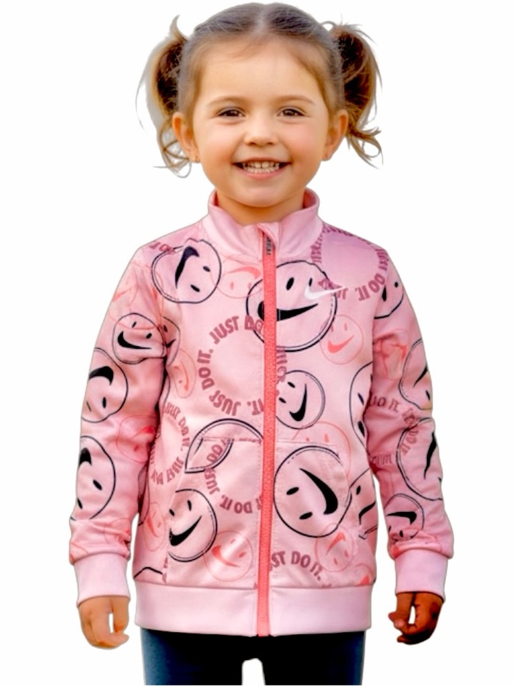 Nike Girls Athletic Pink Groovy Zip Up Jacket Sz 4T
